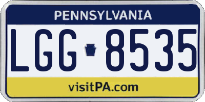 PA license plate LGG8535