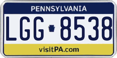 PA license plate LGG8538