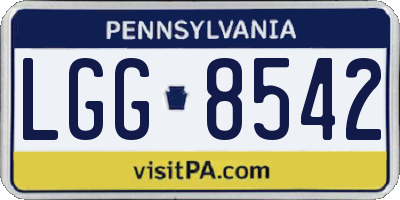PA license plate LGG8542