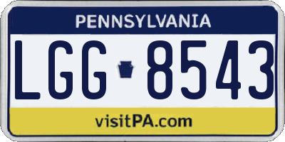 PA license plate LGG8543