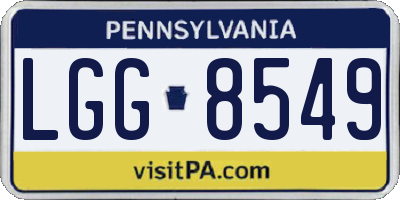 PA license plate LGG8549