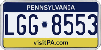 PA license plate LGG8553