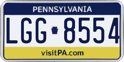 PA license plate LGG8554