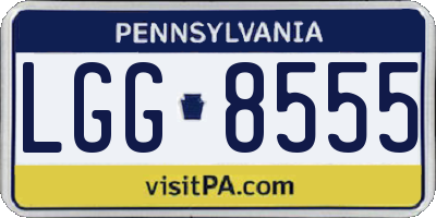 PA license plate LGG8555
