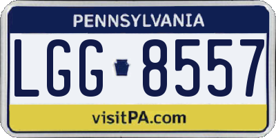 PA license plate LGG8557