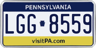 PA license plate LGG8559