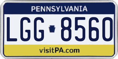 PA license plate LGG8560