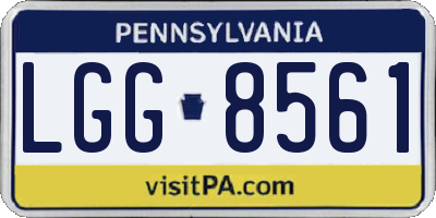 PA license plate LGG8561