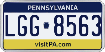 PA license plate LGG8563