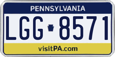 PA license plate LGG8571