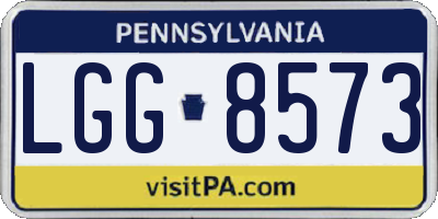 PA license plate LGG8573