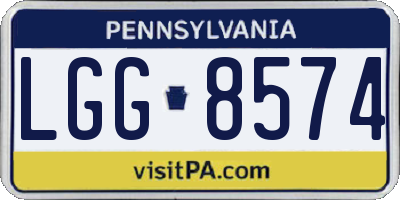 PA license plate LGG8574
