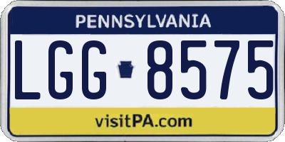 PA license plate LGG8575