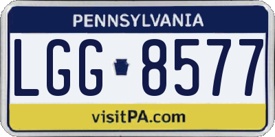 PA license plate LGG8577