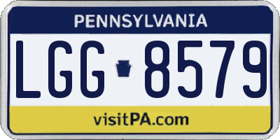 PA license plate LGG8579