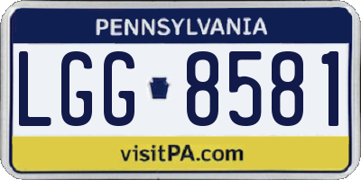 PA license plate LGG8581