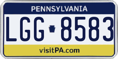 PA license plate LGG8583