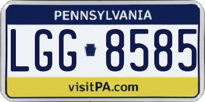 PA license plate LGG8585