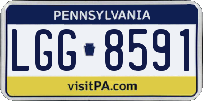 PA license plate LGG8591