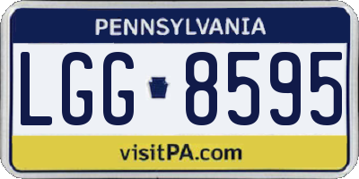 PA license plate LGG8595