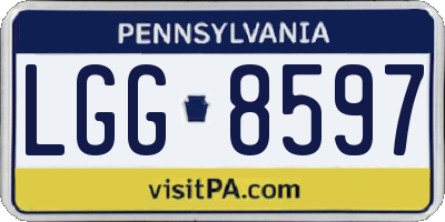 PA license plate LGG8597
