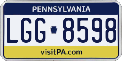 PA license plate LGG8598