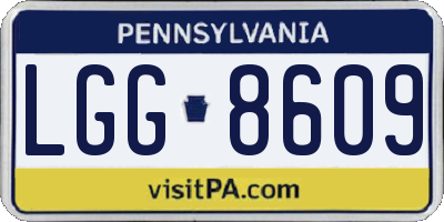 PA license plate LGG8609