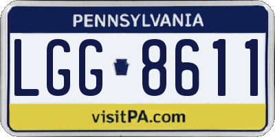 PA license plate LGG8611