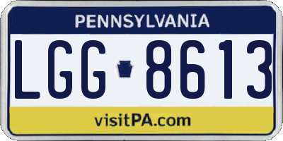 PA license plate LGG8613