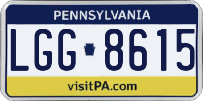 PA license plate LGG8615