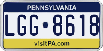 PA license plate LGG8618