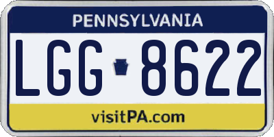 PA license plate LGG8622