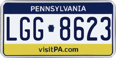 PA license plate LGG8623