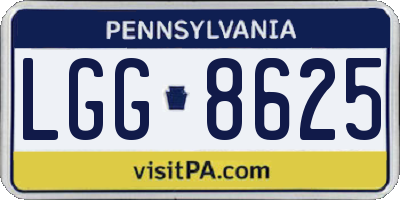 PA license plate LGG8625
