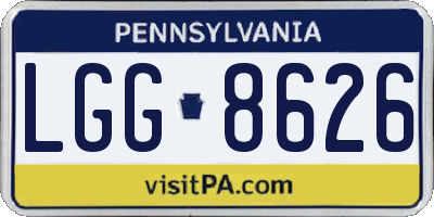 PA license plate LGG8626