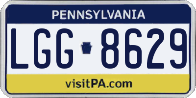 PA license plate LGG8629