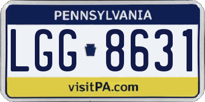 PA license plate LGG8631