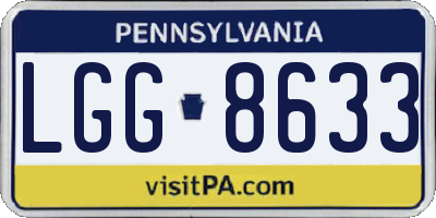 PA license plate LGG8633