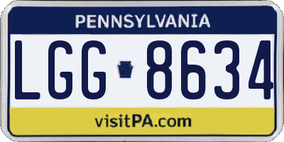 PA license plate LGG8634
