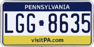 PA license plate LGG8635