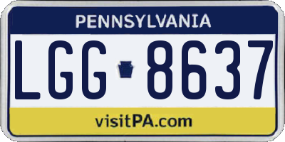 PA license plate LGG8637
