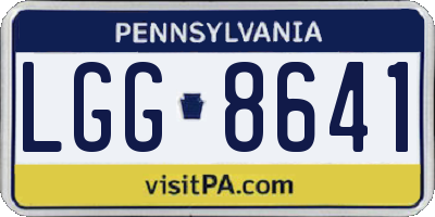 PA license plate LGG8641