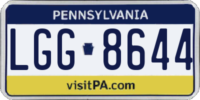 PA license plate LGG8644
