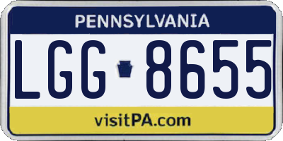 PA license plate LGG8655
