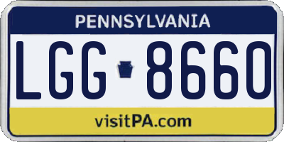 PA license plate LGG8660