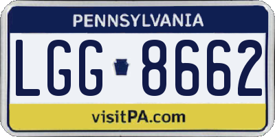 PA license plate LGG8662