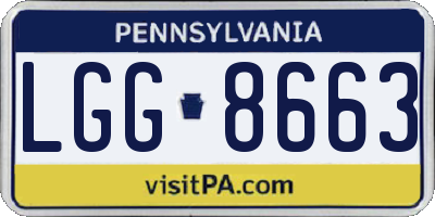 PA license plate LGG8663