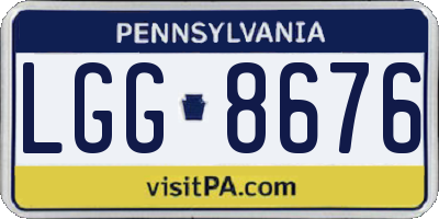PA license plate LGG8676