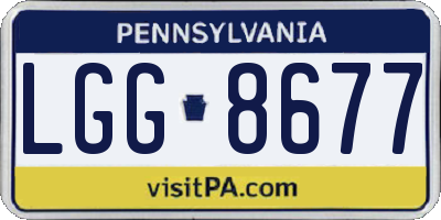 PA license plate LGG8677