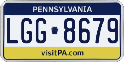 PA license plate LGG8679